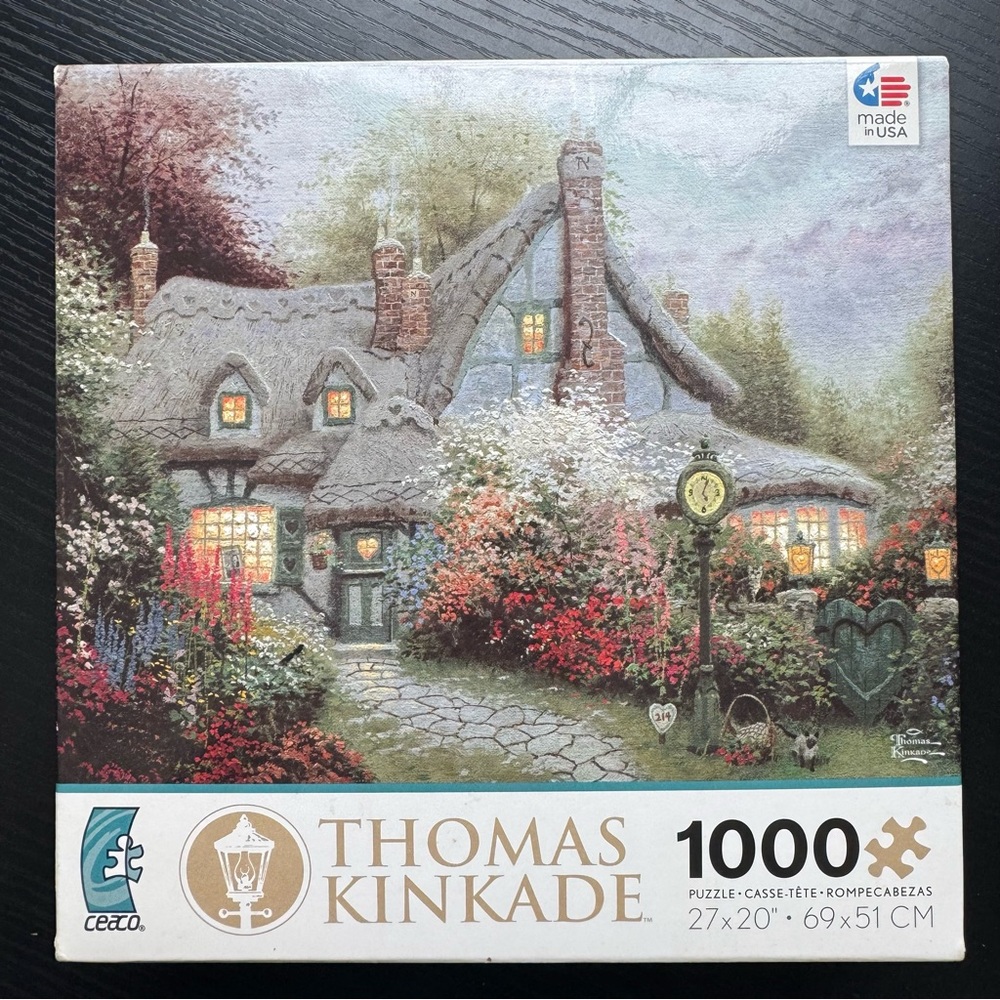 Ceaco Thomas Kinkade Sweetheart Cottage 1000 Piece Puzzle 2012 SEALED 3310-22